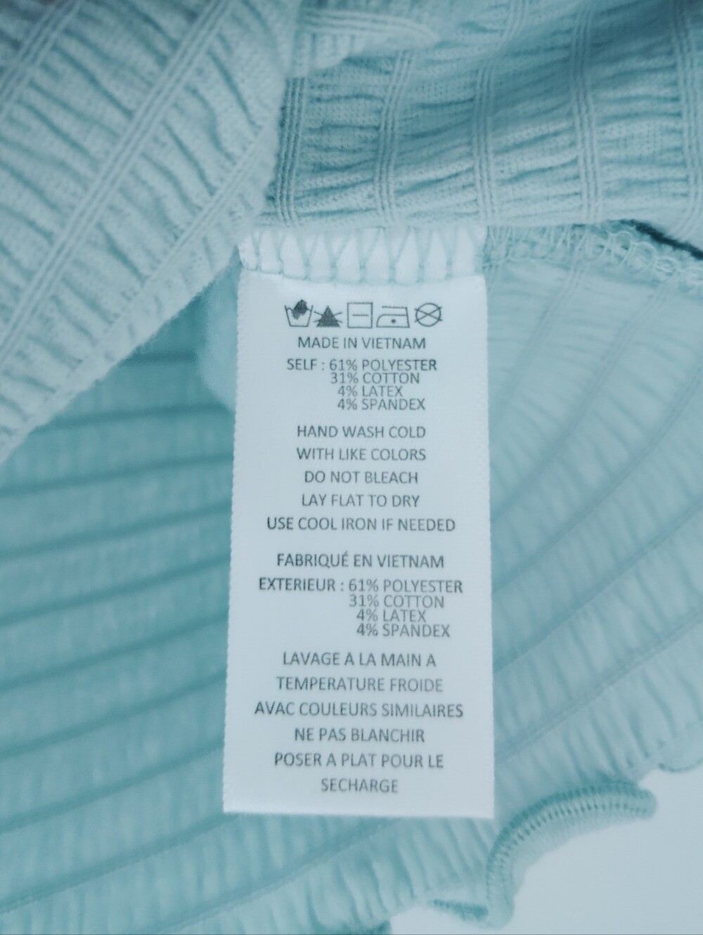 Paper Crane Pastel Blue Wrap Top - Picture 6 of 6